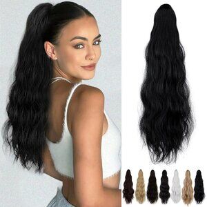 New Ponytail Extension 18″ Claw Wavy Curly Clip